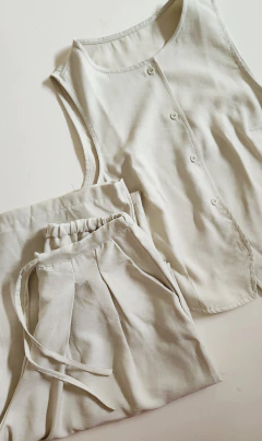 chaleco Alan tencel - Beige - tienda online