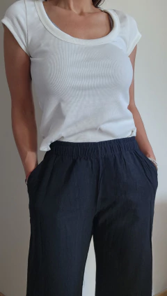 pantalón palazo Uriel lino de algodon en internet