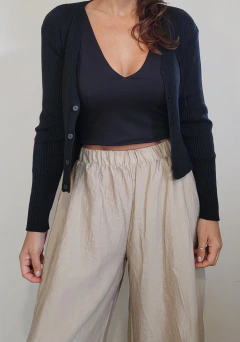 Cardigan hilo d algodón V - Amapola