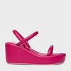 SANDÁLIA FLATFORM LIGHT COURO FUCHSIA CARRANO 546003