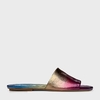 FLAT SLIDE BOLD EM COURO METALIZADO SUNSET CARRANO 314002B