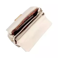 Bolsa casual de couro Orcade na cor off-white com acabamento sofisticado – acessório ideal para usar no dia a dia com charme - Orcade

