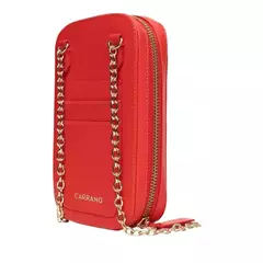 BOLSA PORTA CELULAR LIZA COURO VERMELHO CARRANO 800708C - Pista Livre | Calçados Femininos, Bolsas e Acessórios