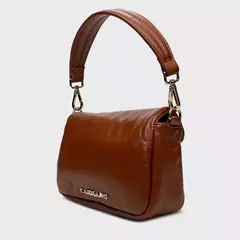 BOLSA TIRACOLO TETÊ PEQUENA COURO MARROM TAN CARRANO 800763 - Pista Livre | Calçados Femininos, Bolsas e Acessórios