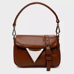 BOLSA TIRACOLO TETÊ PEQUENA COURO MARROM TAN CARRANO 800763 - comprar online