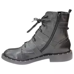 BOTA FEMININA CANO BAIXO COURO PRETO GRULLER 91107 - Pista Livre | Calçados Femininos, Bolsas e Acessórios