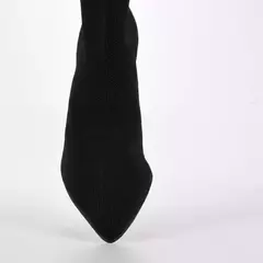 BOTA PRETA SALTO FLARE KNIT LOUCOS E SANTOS L20155003 - loja online