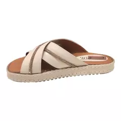 FLAT BEGE X COM BRILHO DOURADO ORCADE 089103 - loja online