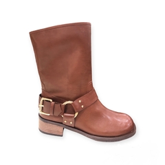 BOTA MARROM CANO MÉDIO FIVELA VICENZA 11472V