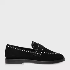 LOAFER CRYSTAL COURO SUEDE PRETO CARRANO 214043 - comprar online