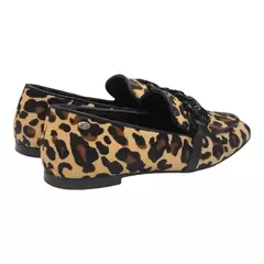 MOCASSIM PELO ANIMAL PRINT ONÇA COM CORRENTE PRETA 365 DAYS 5127 - loja online