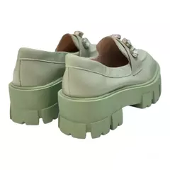 MOCASSSIM TRATORADO VERDE COM PEDRARIA ELIZ 735442 - loja online