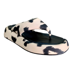 FLAT PAPETE THONG COURO ANIMAL PRINT ONÇA CARRANO 470018C - comprar online