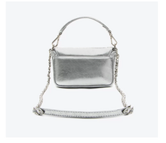 BOLSA TIRACOLO DIAMONDS PEQUENA PRATA VICENZA 720003U - PISTA LIVRE