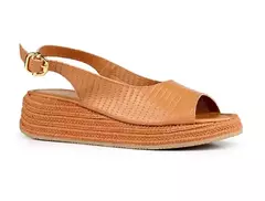 SANDÁLIA ALESSIA ORCADE COURO ESTAMPADO TERRACOTA 080523 - comprar online