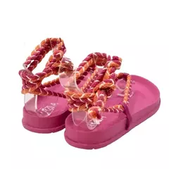 SANDÁLIA AMARRAÇÃO EMBORRACHADA ROSA/LARANJA AZLA 3002F - loja online