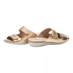 SANDÁLIA EM COURO DOURADA J.GEAN FW0021 - Pista Livre | Calçados Femininos, Bolsas e Acessórios