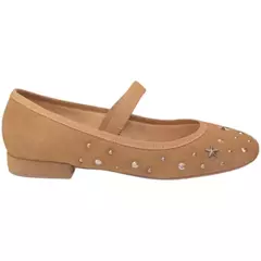 SAPATILHA FEMININA NOBUCK MARROM COM APLICAÇÕES FERRUCCI 2410906 - comprar online