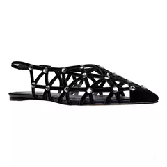 SAPATILHA SLINGBACK VAZADA CRISTAL COURO NOBUCK PRETO CARRANO 507063 na internet