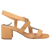 SANDÁLIA FEMININA SALTO BLOCO COURO NUDE FERRUCCI 2425710FC