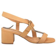 SANDÁLIA FEMININA SALTO BLOCO COURO NUDE FERRUCCI 2425710FC