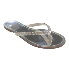 CHINELO PRATA COM TIRAS DE BRILHO PRATA SANTA FLOR 110015S - comprar online
