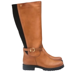 BOTA FEMININA CANO ALTO COURO CARAMELO FERRUCCI 2414502 - loja online