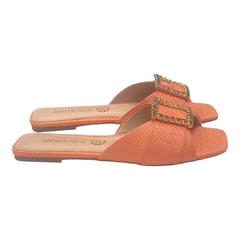 FLAT LARANJA TECIDO PEDRARIA SANTA FLOR 114367 - loja online
