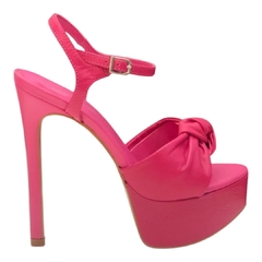 SANDÁLIA FEMININA SALTO ALTO FINO ROSA NÓ LATELIER 81926