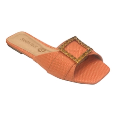 FLAT LARANJA TECIDO PEDRARIA SANTA FLOR 114367 - comprar online