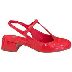 SLINGBACK COURO VERNIZ VERMELHO CARRANO 725003