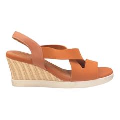 SANDÁLIA FEMININA NEOPRENE/COURO CARAMELO CONFORTARIA 6863009