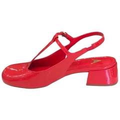 SLINGBACK COURO VERNIZ VERMELHO CARRANO 725003 na internet