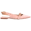 SLINGBACK COURO CROCO NUDE SEM SALTO RAPHAELLA BOOZ 8832320