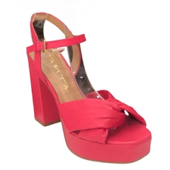 SANDÁLIA FEMININA SALTO ALTO COURO ROSA TABITA 11833554 - comprar online