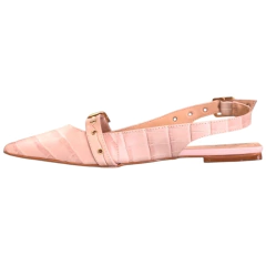 SLINGBACK COURO CROCO NUDE SEM SALTO RAPHAELLA BOOZ 8832320 na internet