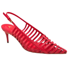 SLINGBACK COURO SALTO BAIXO FINO VERMELHO CARRANO 439022 - comprar online