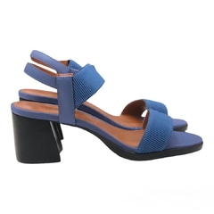 SANDÁLIA FEMININA ELÁSTICO AZUL CONFORTARIA 5751063 - loja online