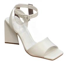 SANDÁLIA FEMININA COURO SALTO ALTO TRIÂNGULO BRANCO CARRANO 428043 - comprar online