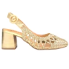 SAPATO SLINGBACK HANDMADE METALIZADO DOURADO FERRUCCI 2515103FC