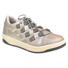 TÊNIS FEMININO METALIZADO PRATA BRILHO ORCADE 081111 - comprar online