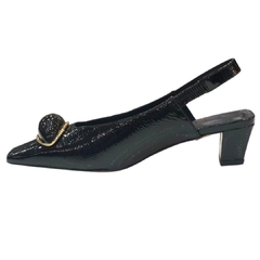 SCARPIN SLINGBACK VERNIZ PRETO SALTO BLOCO VICENZA P118990003 na internet
