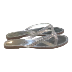 CHINELO PRATA COM TIRAS DE BRILHO PRATA SANTA FLOR 110015S - PISTA LIVRE
