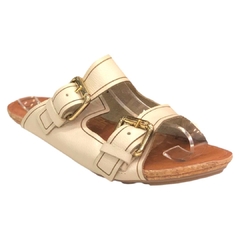 FLAT COURO FIVELAS OFF WHITE ORCADE 013822 - comprar online