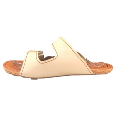 FLAT COURO FIVELAS OFF WHITE ORCADE 013822 na internet