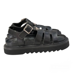 SANDÁLIA PAPETE PRETO COURO BY COOL 6394 - loja online