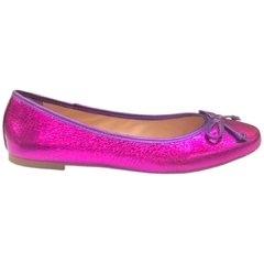 SAPATILHA FEMININA LAÇO METALIZADO ROXO SANTA FLOR 201151
