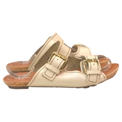 FLAT COURO FIVELAS OFF WHITE ORCADE 013822 - loja online