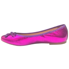 SAPATILHA FEMININA LAÇO METALIZADO ROXO SANTA FLOR 201151 na internet