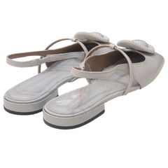 SLINGBACK COURO VERNIZ CINZA CLARO VICENZA 100005U - PISTA LIVRE